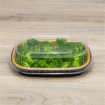 [100 sets] 24 oz Black and Gold Aluminum Pans with PET Dome Lids - Image 3