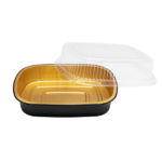 [50 sets] 48 oz Black and Gold Aluminum Pans with PET Dome Lids - Image 6