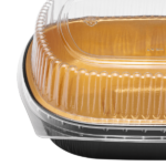 [50 sets] 48 oz Black and Gold Aluminum Pans with PET Dome Lids - Image 8