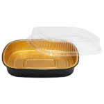 [50 sets] 72 oz Black and Gold Aluminum Pans with PET Dome Lids - Image 6