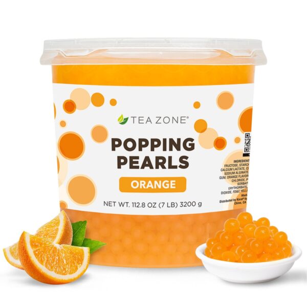 Orange Popping Pearls - Jar (7 lbs)