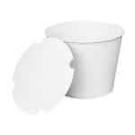 [150 sets] 130 oz Paper Food Buckets with Lids | 215 mm - Image 7