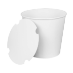 [150 sets] 170 oz Paper Food Buckets with Lids | 223 mm - Image 2