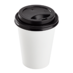 [1,000 ct] 8 oz Paper Coffee Cup Lids | 80 mm | PP | Black - Image 5