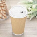 [1,000 ct] 10-24 oz Paper Coffee Cup Lids | 90 mm | White | Flip-Top - Image 4