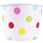 [1,000 ct] 12 oz Paper Food Containers | 100 mm | Dots Print - Image 4
