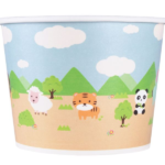 [1,000 ct] 12 oz Paper Food Containers | 100 mm | Safari Print - Image 8