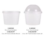 [1,000 ct] 12 oz Paper Food Containers | 100 mm | White - Image 11