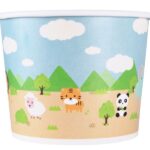 [1,000 ct] 16 oz Paper Food Containers | 112 mm | Safari Print - Image 4