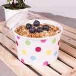 [600 ct] 20 oz Paper Food Containers | 127 mm | Dots Print