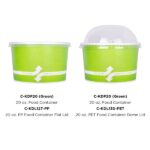 [600 ct] 20 oz Paper Food Containers | 127 mm | Green - Image 9
