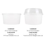 [600 ct] 24 oz Paper Food Containers | 142 mm | White - Image 8