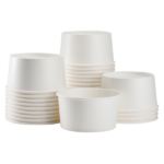 [600 ct] 24 oz Paper Food Containers | 142 mm | White - Image 9