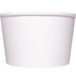 [600 ct] 28 oz Paper Food Containers | 142 mm | White - Image 4