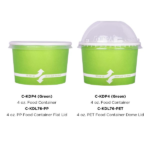 [1,000 ct] 4 oz Paper Food Containers | 76 mm | Green - Image 6