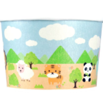 [1,000 ct] 4 oz Paper Food Containers | 76 mm | Safari Print - Image 5