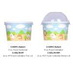 [1,000 ct] 4 oz Paper Food Containers | 76 mm | Safari Print - Image 2