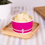 [1,000 ct] 5 oz Paper Food Containers | 87 mm | Pink