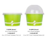[1,000 ct] 8 oz Paper Food Containers | 95 mm | Green - Image 7