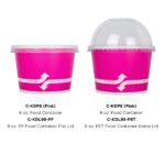 [1,000 ct] 8 oz Paper Food Containers | 95 mm | Pink - Image 7