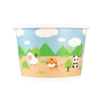 [1,000 ct] 8 oz Paper Food Containers | 95 mm | Safari Print - Image 2