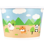 [1,000 ct] 8 oz Paper Food Containers | 95 mm | Safari Print - Image 4