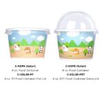 [1,000 ct] 8 oz Paper Food Containers | 95 mm | Safari Print - Image 10