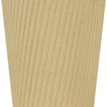 [500 ct] 8 oz Paper Coffee Cups | Ripple | 80 mm | Kraft - Image 5