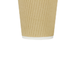 [500 ct] 8 oz Paper Coffee Cups | Ripple | 80 mm | Kraft - Image 7