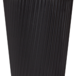 [500 ct] 8 oz Paper Coffee Cups | Ripple | 80 mm | Black - Image 5
