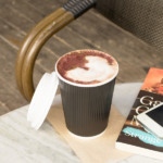 [500 ct] 12 oz Paper Coffee Cups | Ripple | 90 mm | Black - Image 3