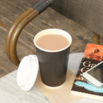 [500 ct] 16 oz Paper Coffee Cups | Ripple | 90 mm | Black