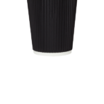 [500 ct] 16 oz Paper Coffee Cups | Ripple | 90 mm | Black - Image 9