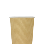 [500 ct] 20 oz Paper Coffee Cups | Ripple | 90 mm | Kraft - Image 3