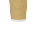 [500 ct] 20 oz Paper Coffee Cups | Ripple | 90 mm | Kraft - Image 5