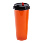 [1,000 ct] Plastic Dome Sip Lids | 90 mm | For 16/24 oz Tall Premium PP Cups | Black - Image 2