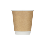[500 ct] 10 oz Paper Coffee Cups | Wrapped Insulated | 90 mm | Kraft - Image 3