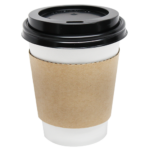 [1,000 ct] 8 oz Traditional Coffee Cup Sleeves, Kraft - Image 4