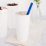 [1,600 ct] Boba Straws | Diagonal Cut | Individually Wrapped | Blue (0.39" x 9")