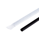 [2,500 ct] Giant Straws | Individually Wrapped | Black (0.31" x 9") - Image 2
