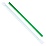 [2,500 ct] Giant Straws | Individually Wrapped | Green (0.31" x 9") - Image 2