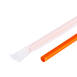 [2,500 ct] Giant Straws | Individually Wrapped | Orange (0.31" x 9") - Image 3