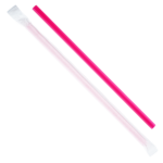 [2,500 ct] Giant Straws | Individually Wrapped | Pink (0.31" x 9") - Image 2
