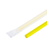 [2,500 ct] Giant Straws | Individually Wrapped | Yellow (0.31" x 9") - Image 2