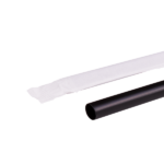 [1,200 ct] Giant Straws | Individually Wrapped | Black (0.31" x 10.25") - Image 2