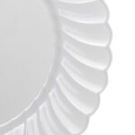 [240 ct] 7" White Scalloped Plastic Plates | PS - Image 4
