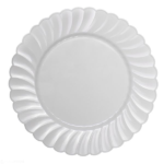 [120 ct] 10.25" White Scalloped Plastic Plates | PS - Image 5