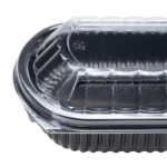 [300 ct] 24 oz Microwaveable Take-Out Box | PP | Black - Image 4