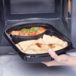 [300 ct] 36 oz Microwaveable Take-Out Box | 2-Compartment | PP | Black