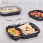 [300 ct] 36 oz Microwaveable Take-Out Box | 2-Compartment | PP | Black - Image 6